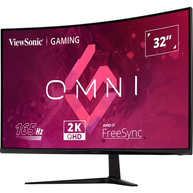 ViewSonic OMNI VX3218C-2K 31.5" WQHD Curved Screen LED Gaming LCD Monitor - 16:9 - Black