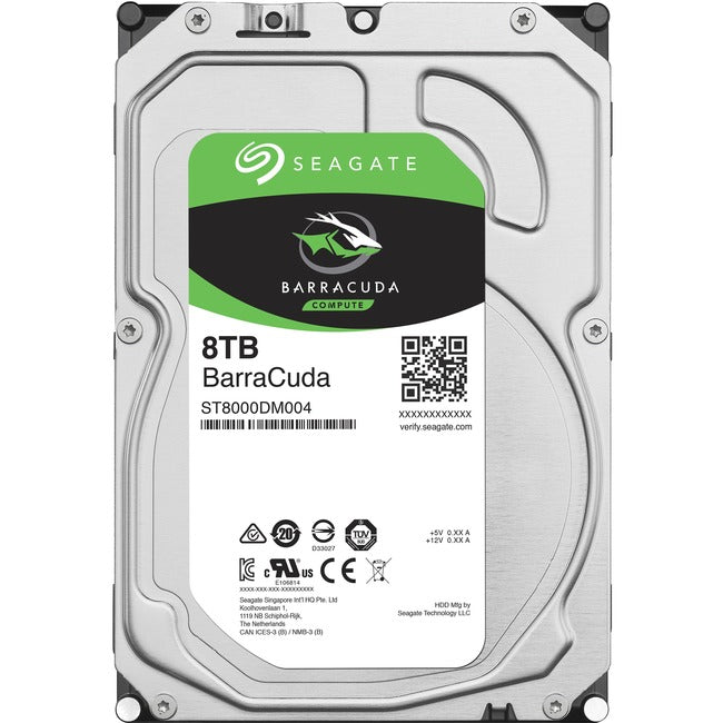 Seagate BarraCuda ST8000DM004 8 TB Hard Drive - 3.5" Internal - SATA (SATA/600)