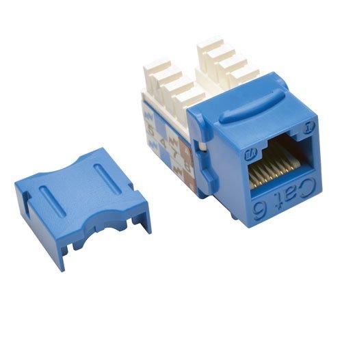 Tripp Lite Cat6 Cat5e 110 Style Punch Down Keystone Jack, Blue, 25-pack (n238-02