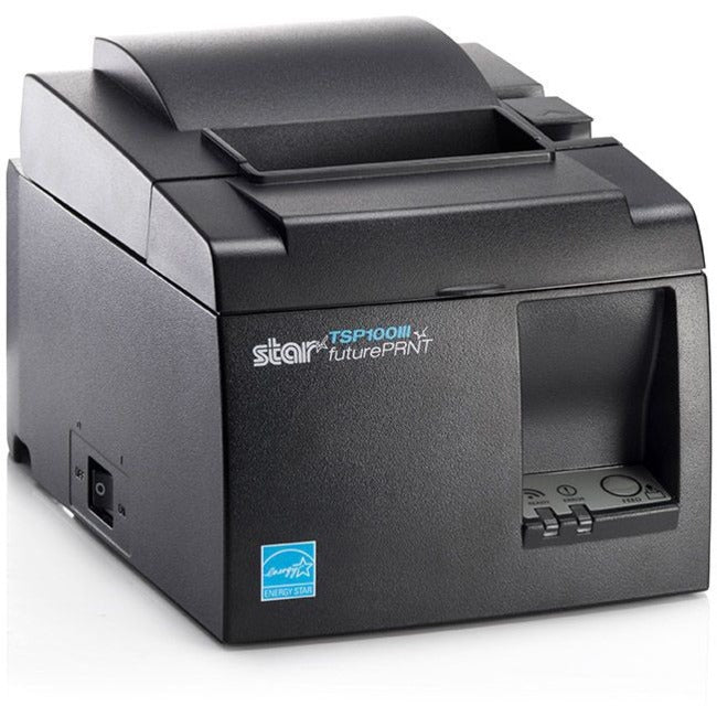 Star Micronics Thermal Printer TSP143IIILAN GY US - Ethernet - Locking Paper Chamber - Gray