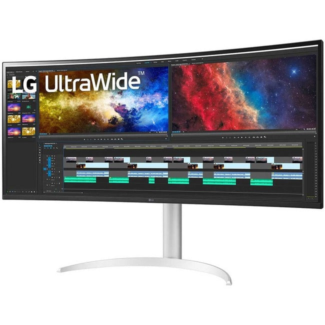 LG Ultrawide 38BP85C-W 37.5" UW-QHD+ Curved Screen Edge LED Gaming LCD Monitor - 21:9 - Black, White, Silver