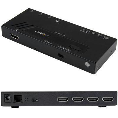 StarTech.com 4-Port HDMI Automatic Video Switch - 4K 2x1 HDMI Switch with Fast Switching, Auto-Sensing and Serial Control