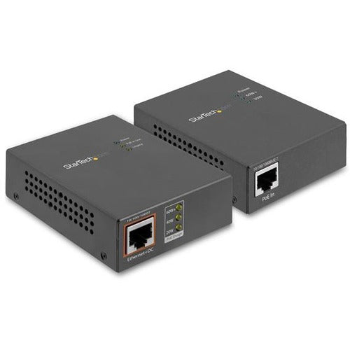 StarTech.com 1 Port Gigabit PoE Injector & Splitter Kit - 60W High/Ultra Power over Ethernet Injector 100m - 12V-24VDC Out 802.3bt Midspan