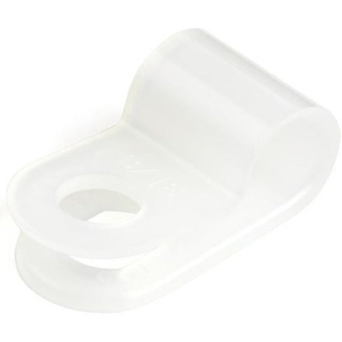 StarTech.com 100 Pack Screw Mount Cable Clamps - Wire Fastener/Holder - R-Type Screw Down Reusable Nylon Clips - UL/94V-2 Rated - Small