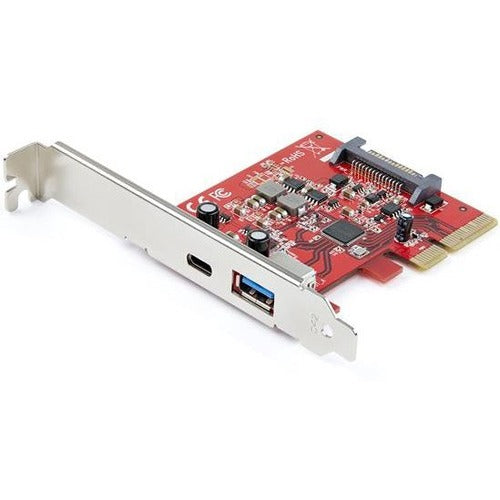 StarTech.com 2-Port 10Gbps USB-A & USB-C PCIe Card Adapter - USB 3.1 Gen 2 PCI Express Expansion Add-On Card - Windows, macOS, Linux