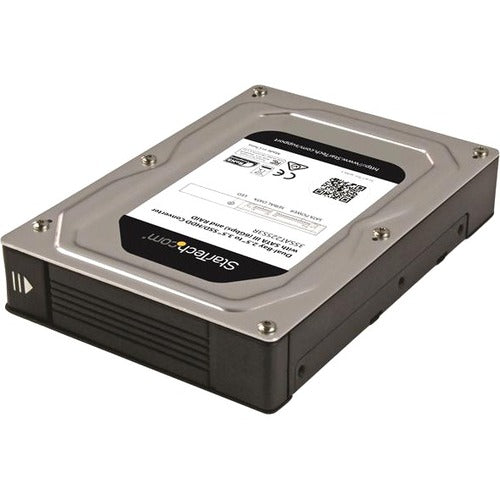 StarTech.com Dual-Bay 2.5in to 3.5in SATA Hard Drive Adapter Enclosure with RAID - Supports SATA III & RAID 0, 1, Spanning, JBOD Aluminum