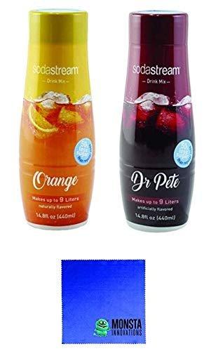 SodaStream 14.8 fl Dr. Pete and Orange Soda - Twin Pack Value Bundle