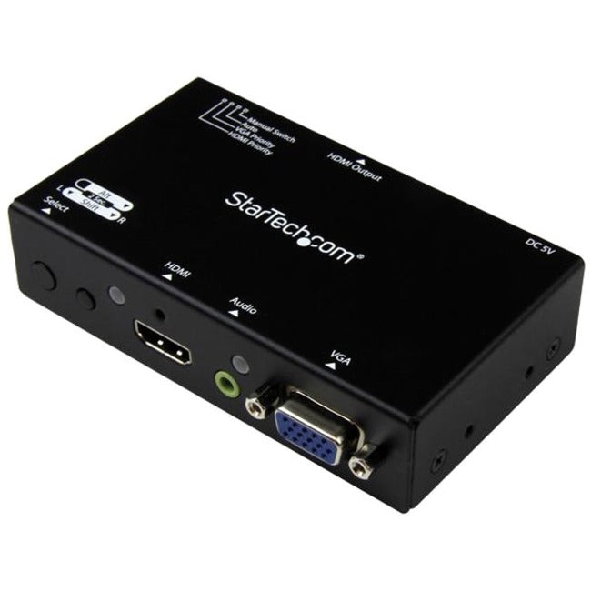 StarTech.com 2x1 HDMI + VGA to HDMI Converter Switch w/ Automatic and Priority Switching - 1080p