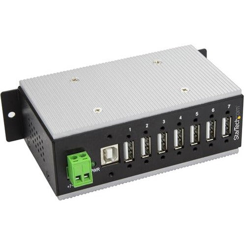 StarTech.com 7 Port USB 2.0 Hub - Metal Industrial USB Hub (USB-A to 7 USB-A) - Mountable, ESD/Surge Protection - Extended Operating Temp