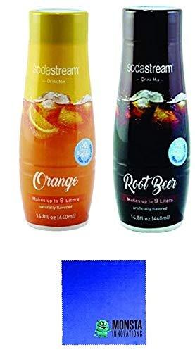 SodaStream 14.8 fl Root Beer and Orange Soda - Twin Pack Value Bundle