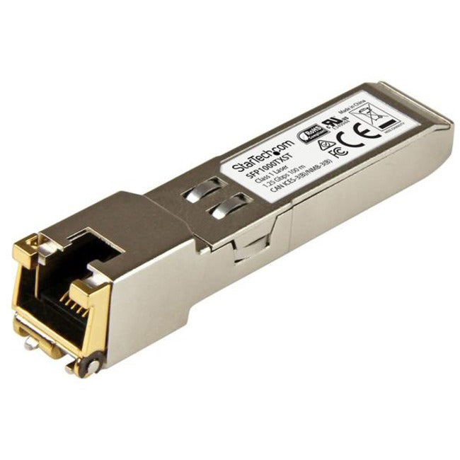 StarTech.com MSA Uncoded SFP Module - 1000BASE-TX - 1GE Gigabit Ethernet SFP SFP to RJ45 Cat6/Cat5e Transceiver Module - 100m