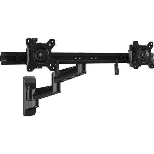 StarTech.com Wall Mount Dual Monitor Arm - Articulating Ergonomic VESA Wall Mount for 2x 24" Screens - Synchronized Adjustable Crossbar