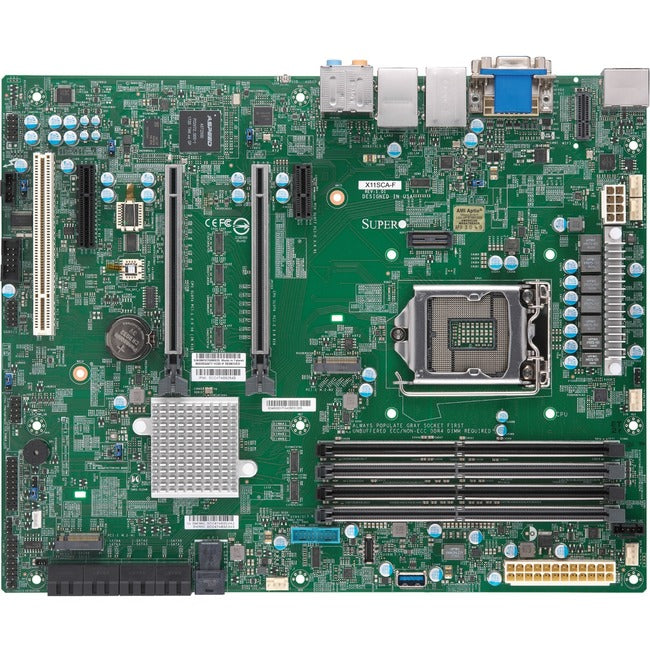 Supermicro Computer Mother Board-intel, C246,xeon-e/core I3/pentium/celeron,lga1151 Socket-h4,95w, S