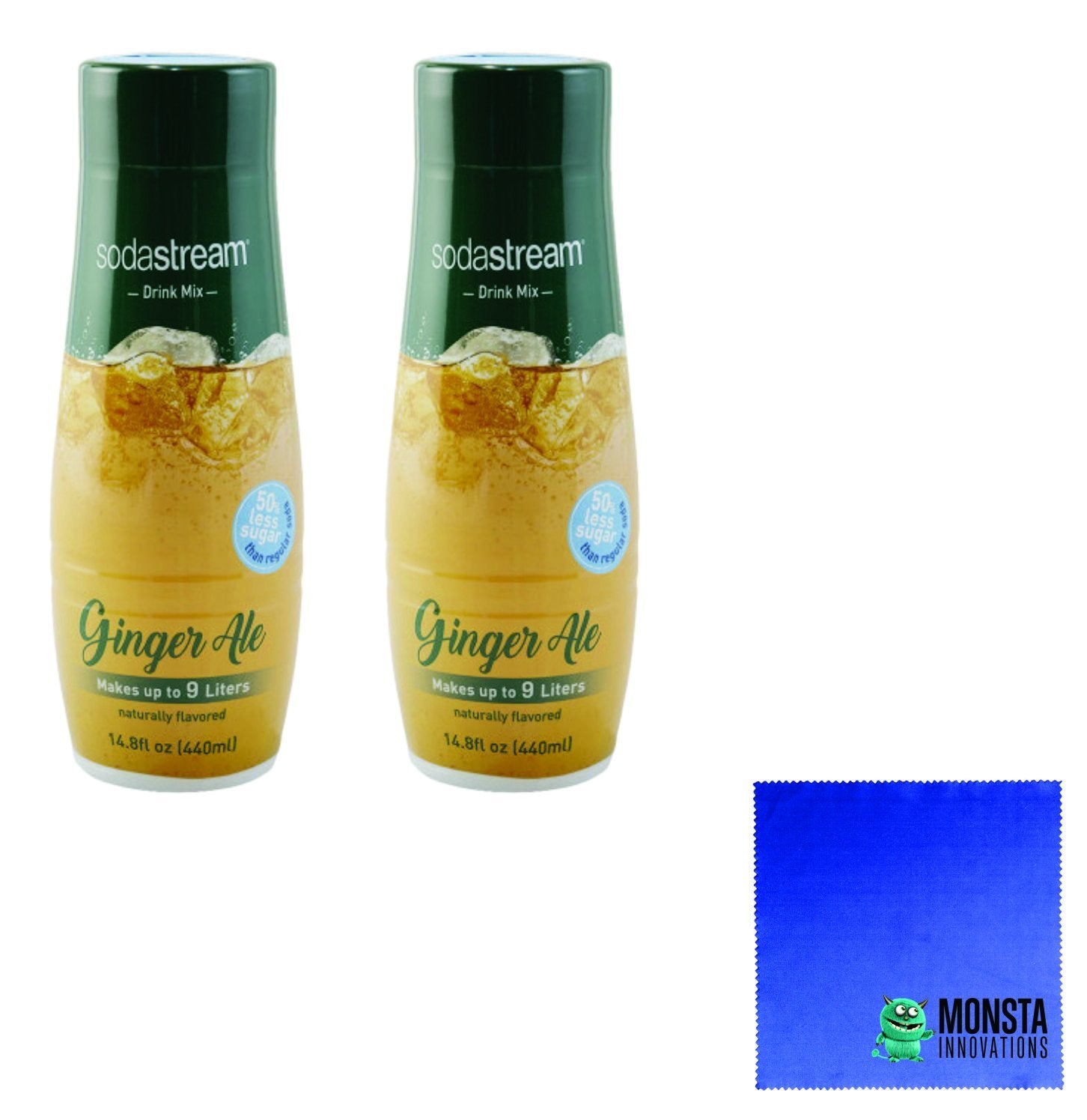 SodaStream 14.8 fl Ginger Ale Syrup- Twin Pack Value Bundle