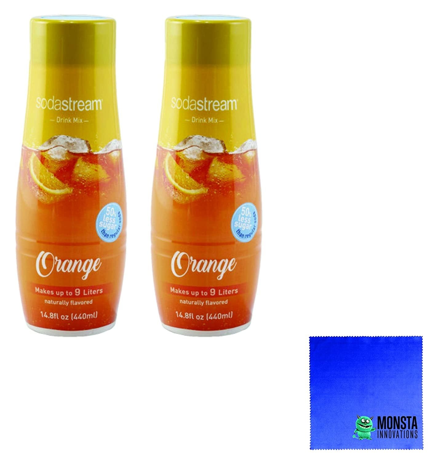 SodaStream 14.8 fl Ounce - Orange Soda Syrup - Twin Pack- Value Bundle