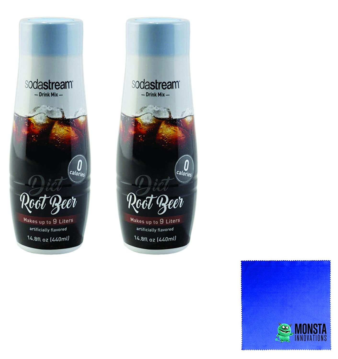 SodaStream 14.8 fl Diet Root Beer Syrup- Twin Pack Value Bundle