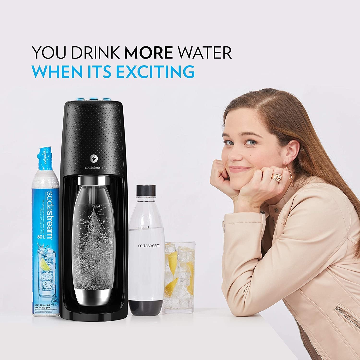 SodaStream Fizzi One Touch Sparkling Water Maker Bundle