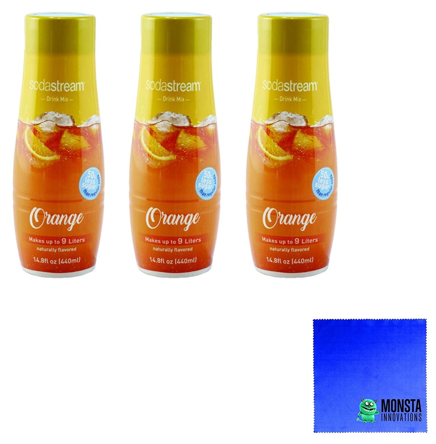 SodaStream 14.8 fl Ounce - Orange Soda Syrup - 3 Pack- Value Bundle