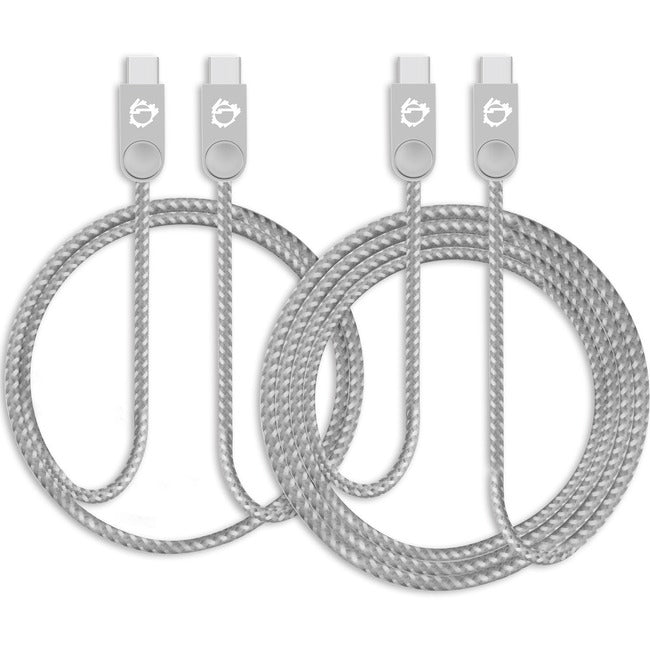 Siig, Inc. Zinc Alloy Usb-c To Usb-c Charging & Sync Braided Cable Bundle - 1.65ft & 3.3ft,