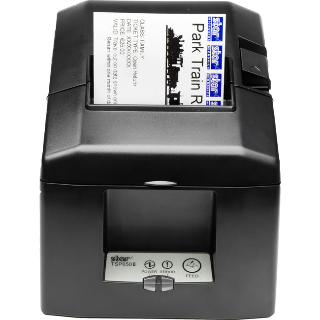 Star Micronics TSP654II Direct Thermal Printer - Monochrome - Wall Mount - Receipt Print - USB - With Yes - Gray