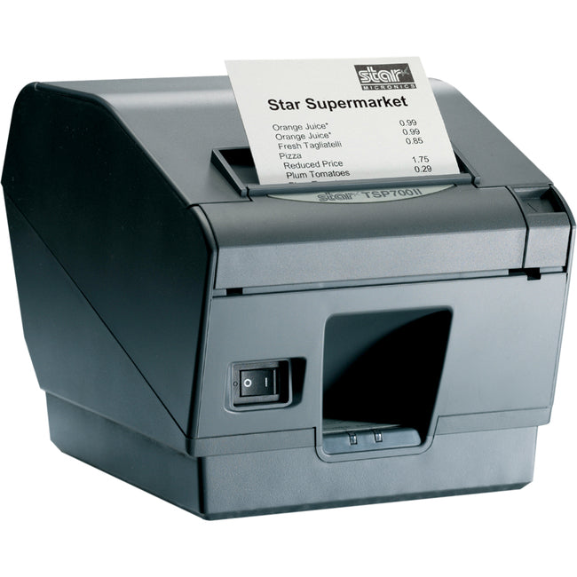 Star Micronics TSP743IIU-24GRY Direct Thermal Printer - Monochrome - Wall Mount - Receipt Print - USB - With Yes - Gray