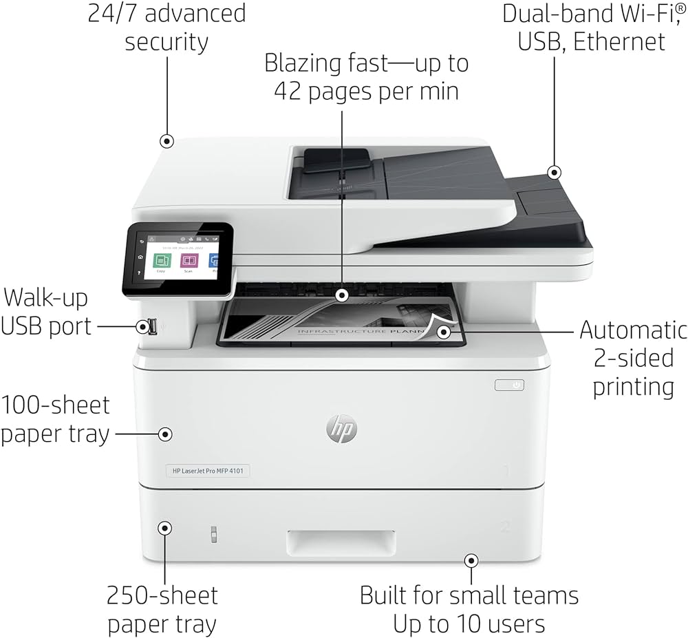 Hp Laserjet Pro Mfp 4101fdw Printer