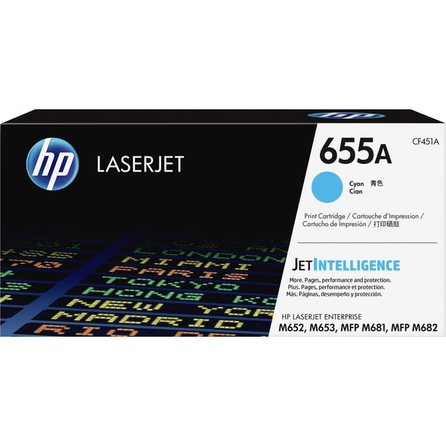 HP 655A Toner Cartridge - Cyan