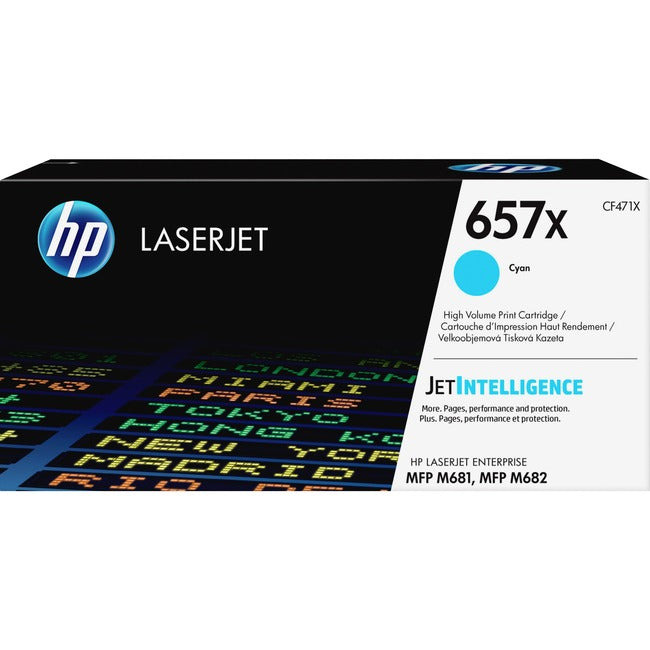 HP 657X Toner Cartridge - Cyan