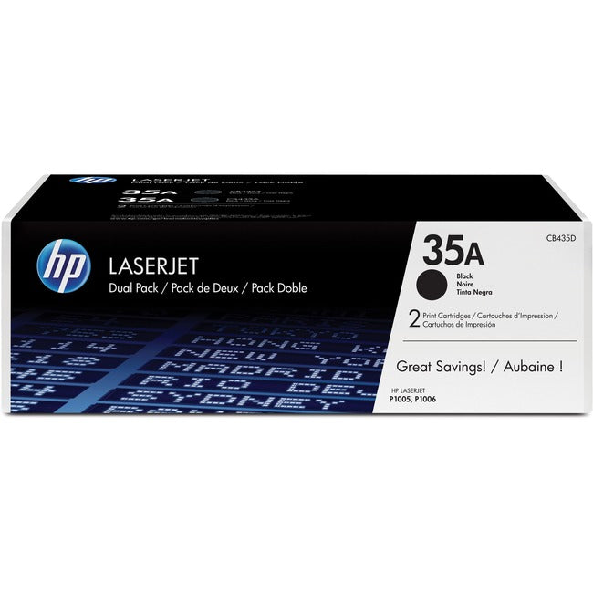 HP 35A Original Toner Cartridge Dual Pack - Black - Dual Pack