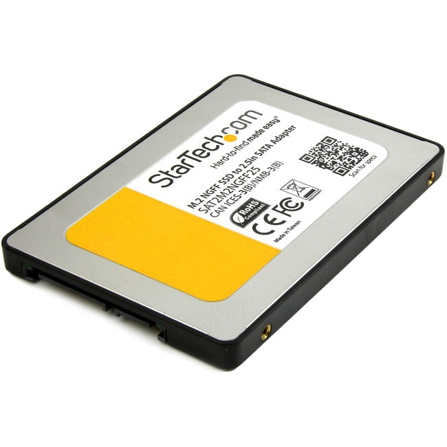 StarTech.com M.2 SSD to 2.5in SATA III Adapter - M.2 Solid State Drive Converter with Protective Housing