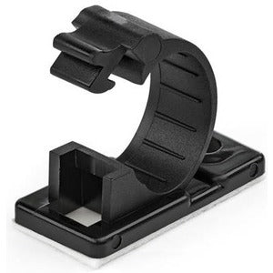 StarTech.com 100 Self Adhesive Cable Management Clips - Ethernet/Network Cable/Office Desk Cord Organizer - Sticky Wire Holder/Clamp Black