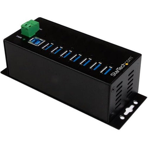 StarTech.com 7 Port USB Hub w/ Power Adapter - Metal Industrial USB 3.0 Data Hub - Din Rail, Wall & Desk Mountable USB 3.1 Gen 1 5Gbps Hub