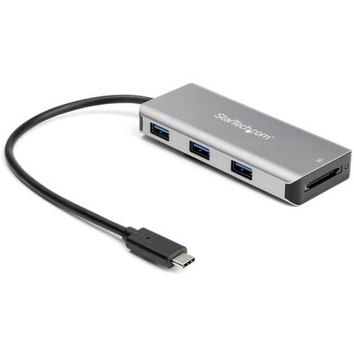 StarTech.com 3 Port USB C Hub with SD Card Reader - 3x USB-A & SD Slot - USB 3.1/3.2 Gen 2 10Gbps Type C Laptop Adapter Hub - Bus Powered