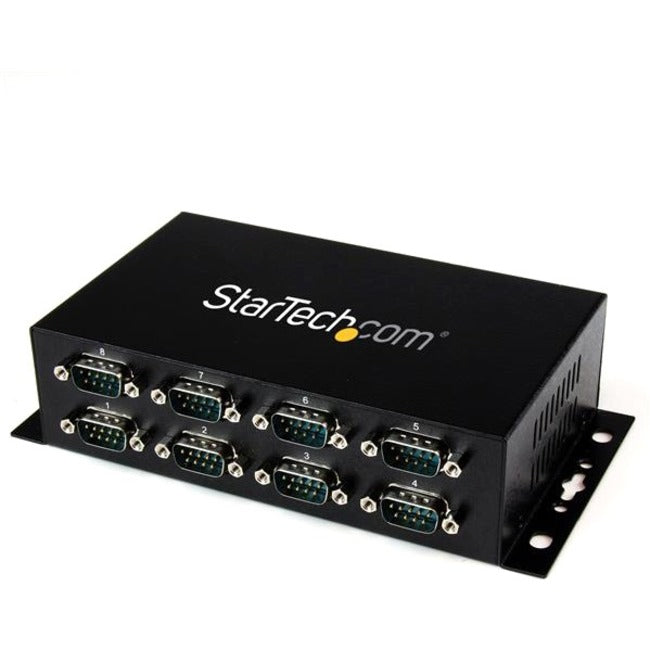 StarTech.com USB to Serial Adapter Hub - 8 Port - Industrial - Wall Mount - Din Rail - COM Port Retention - FTDI USB to RS232