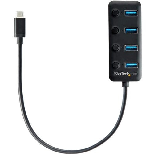 StarTech.com 4-Port USB C Hub - 4x USB-A Ports with Individual On/Off Switches - Portable USB-C to USB 3.0 Hub - Bus-Powered USB Type-C Hub