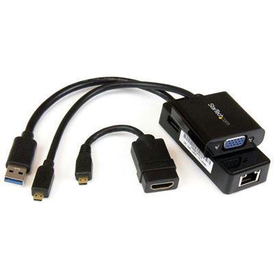 StarTech.com Accessory Kit for Lenovo Yoga 3 Pro - Micro HDMI to VGA - Micro HDMI to HDMI - USB 3.0 Gb LAN