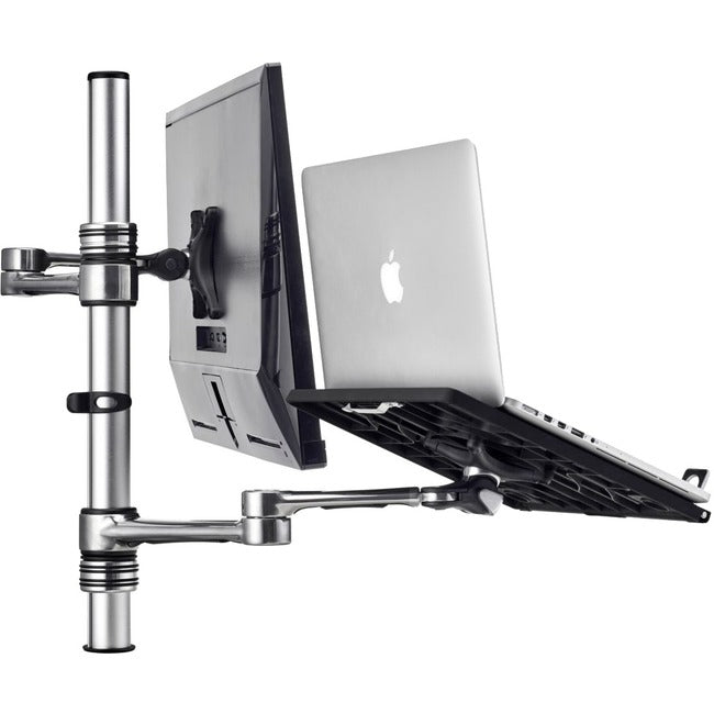 Atdec dual monitor/notebook desk mount - Flat and curved monitors up to 32in - VESA 75x75, 100x100