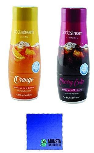SodaStream 14.8 fl Cherry Cola and Orange Soda - Twin Pack Value Bundle
