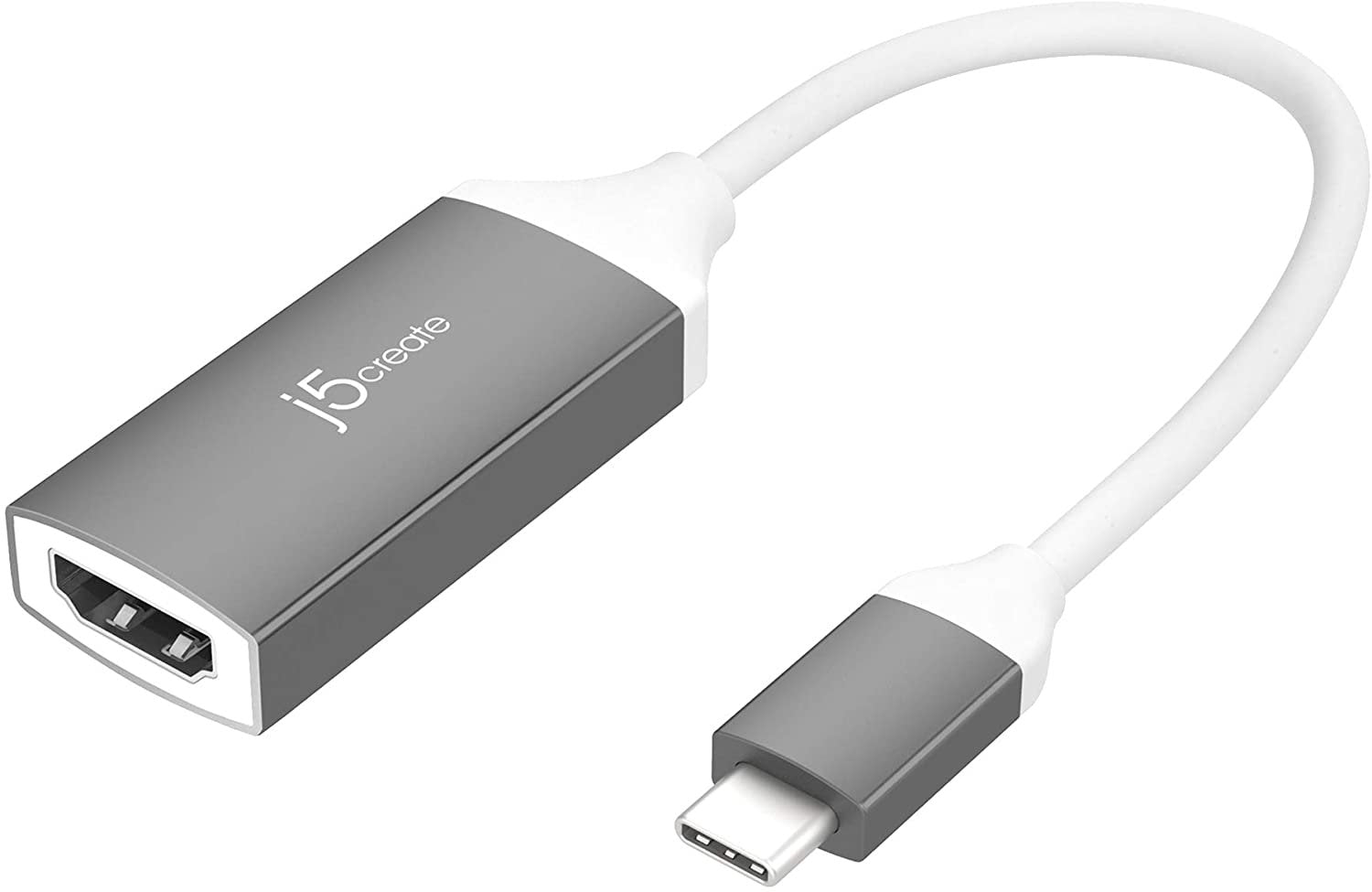 j5create USB Type-C to 4K HDMI Adapter 3840 x 2160 @ 60Hz | HDMI 1.4 4K @ 30 Hz to 4K @ 60 Hz | Adapter Compatible with MacBook, Chromebook, Tablet or PC