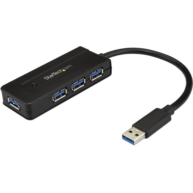 StarTech.com 4 Port USB 3.0 Hub SuperSpeed 5Gbps w/ Fast Charge - Portable USB 3.1 Gen 1 Type-A Laptop/Desktop Hub - USB Bus/Self Powered