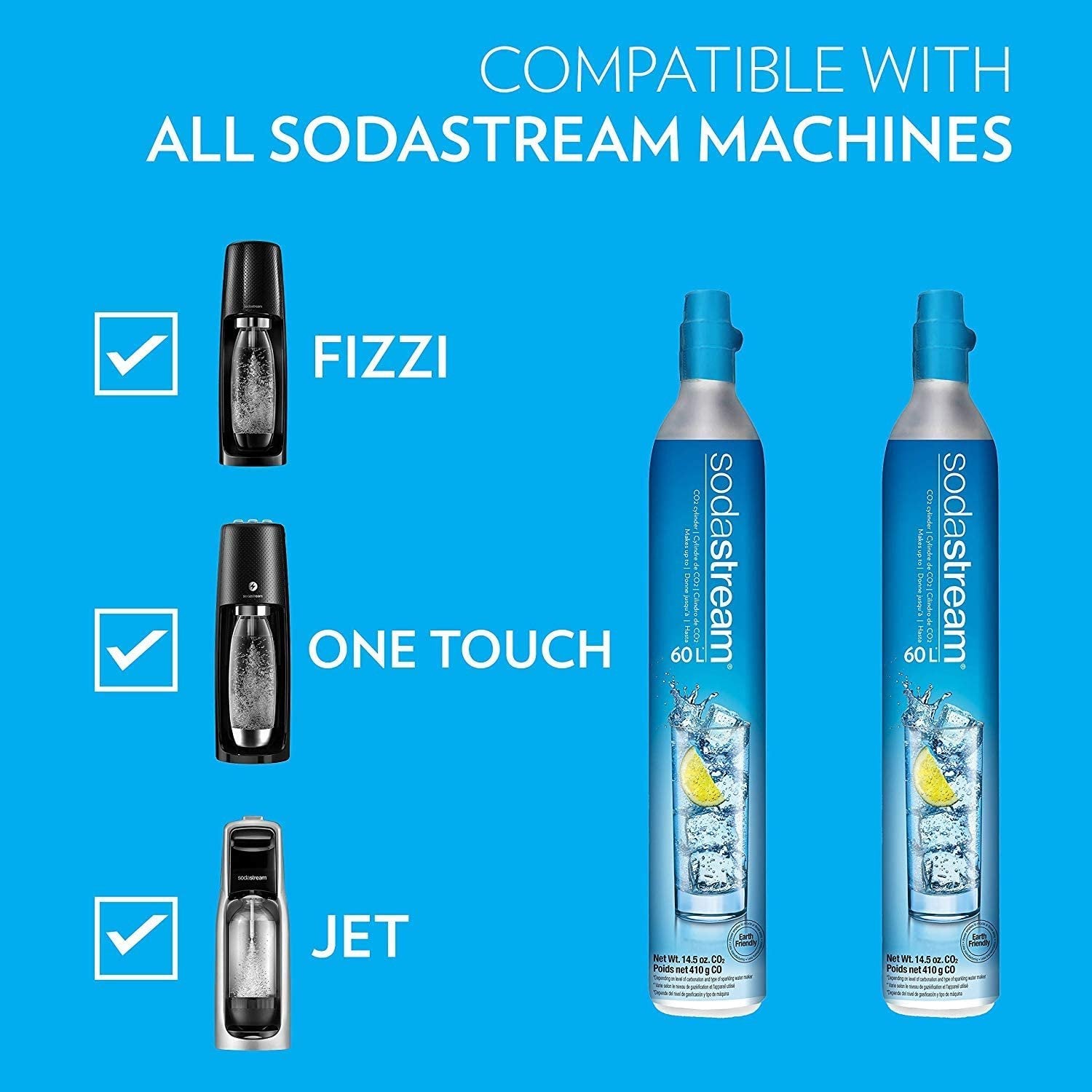 Sodastream 60L Co2 Carbonator (2-Pack) (2-Pack) (2 Pack) (60L)