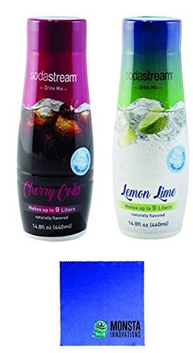 SodaStream 14.8 fl Ounce Cherry Cola and Lemon Lime - Twin Pack Value Bundle