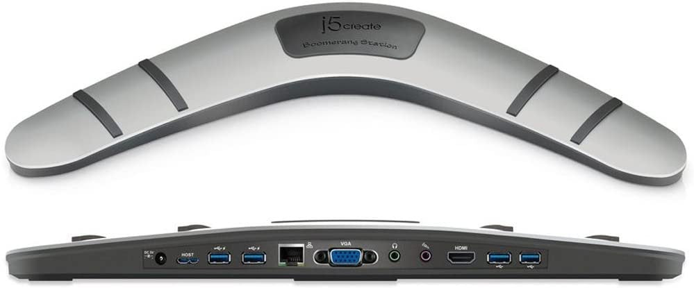 USB 3.0 Boomerang Docking Station by j5create | Full 1080p Resolution | USB 3.0 Host Connection | Gigabit Ethernet | Compatible with Microsoft Windows 7 or Higher and macOS X 10.8 or Later,