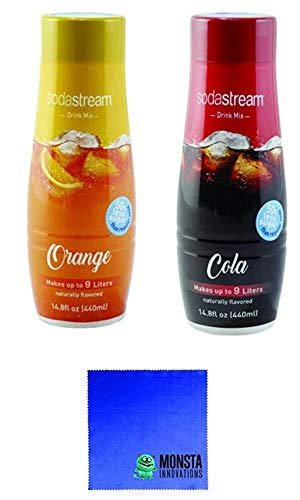 SodaStream 14.8 fl Ounce Cola and Orange Soda Syrup- Twin Pack