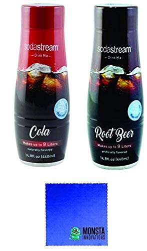 SodaStream 14.8 fl Ounce Cola and Root Beer Syrup- Twin Pack