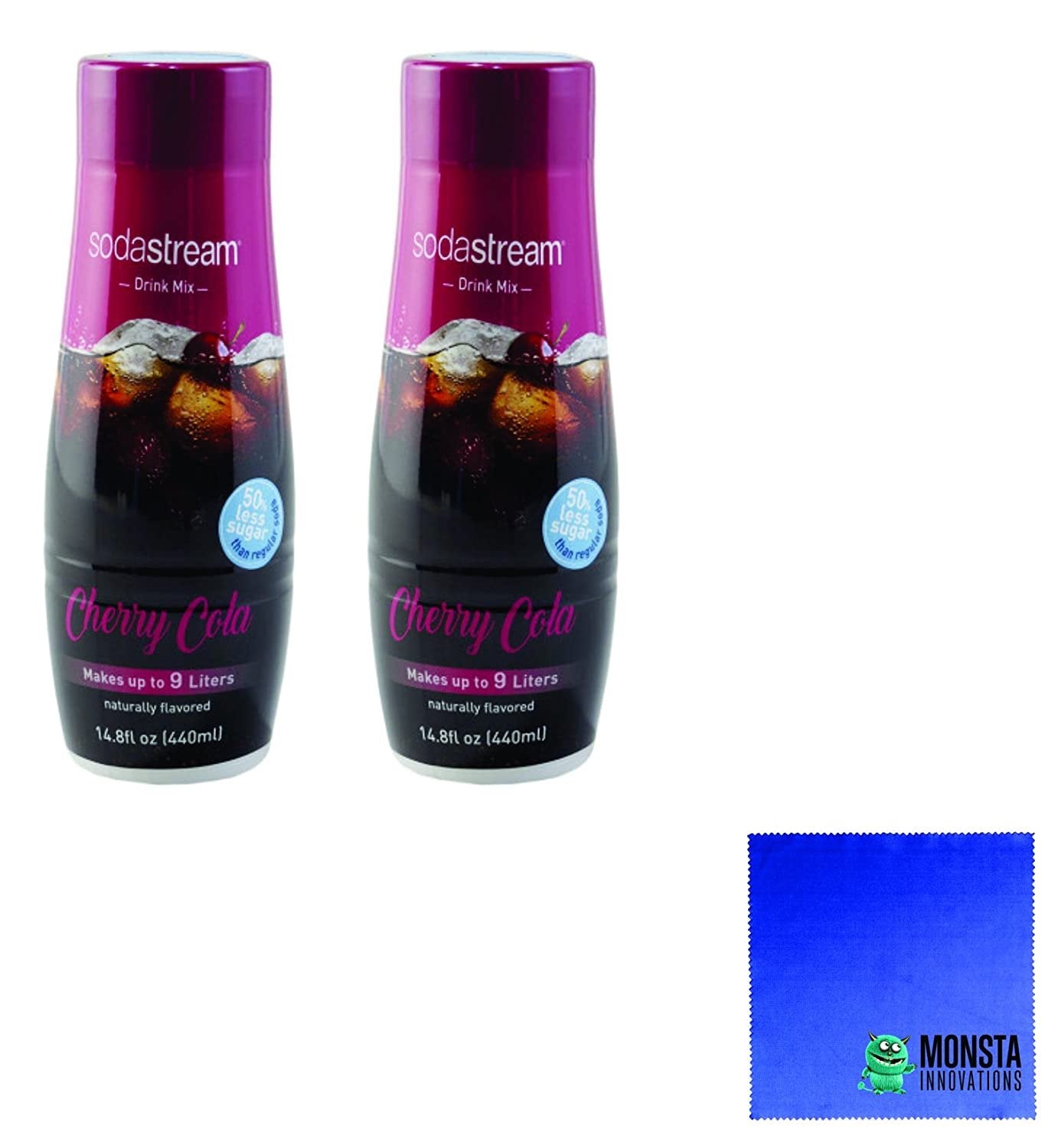 SodaStream 14.8 fl Ounce Cherry Cola Syrup- Twin Pack Value Bundle