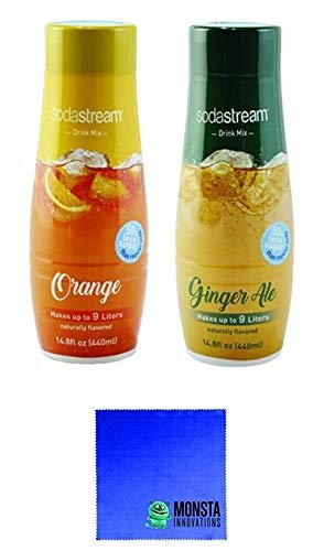 SodaStream 14.8 fl Ginger Ale and Orange Soda - Twin Pack Value Bundle